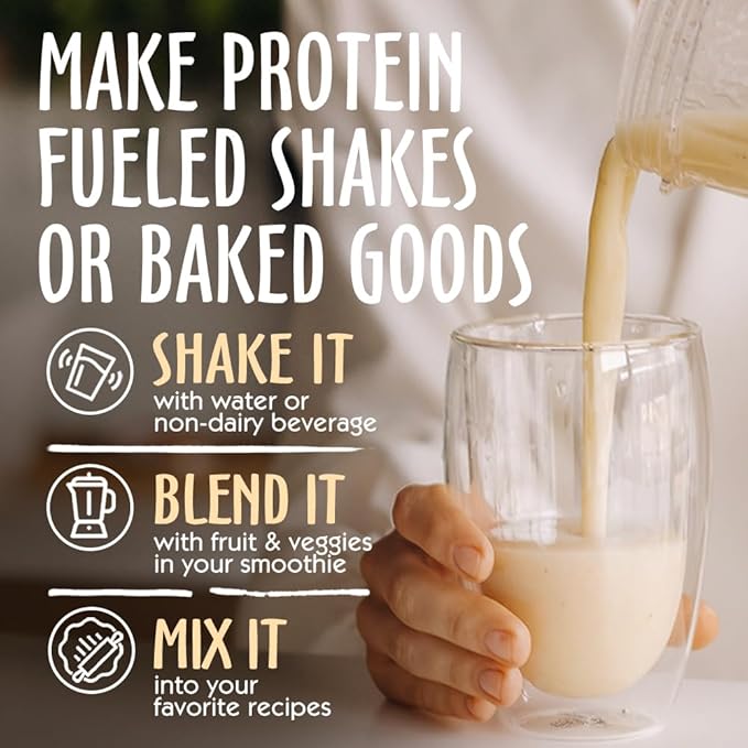 Pea Protein Powder, Vanilla Vegan Flavor, 100% Plant Based, No Artificial Sweeteners, Non-GMO, Gluten Free & Soy Free, 2 LB