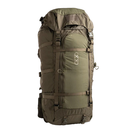 Eberlestock Brooks 7000 Pack – EMOD Attachment Bag for Extended Backcountry Hunts – 7000 Cubic Inches Storage – Expedition-Class Roll-Top Backpack with Lid – Compatible with Modframe – Military Green
