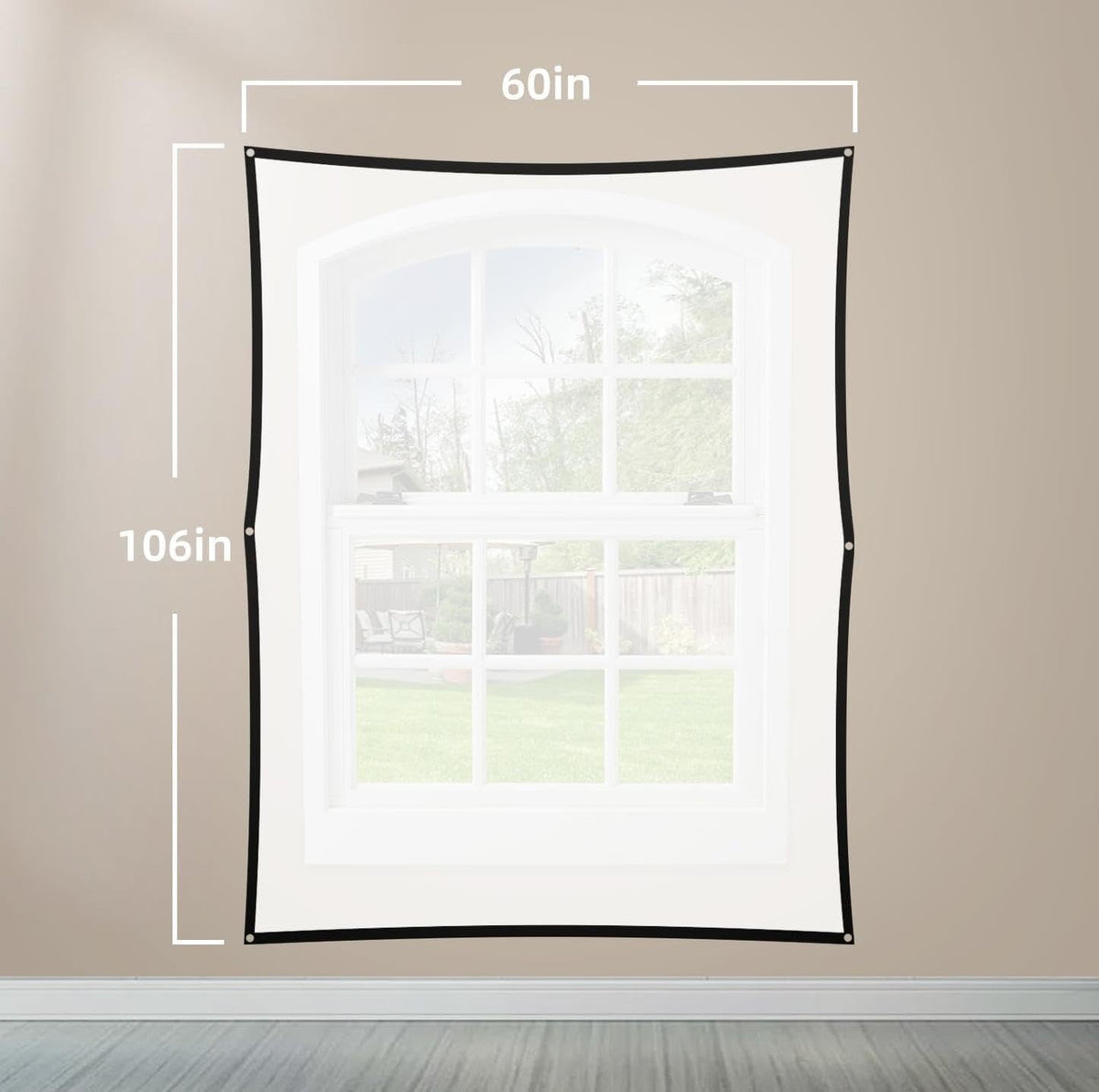 RODASS (120Inch) Holographic Rear Projection Screen: Foldable and Portable Anti Crease Indoor Projection Screen