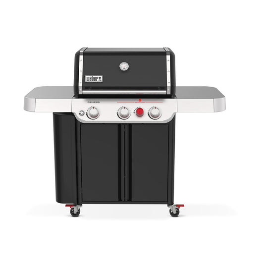 Weber Genesis E-330 Liquid Propane Gas Grill for Outdoor Cooking, 3 Burners, Black – Porcelain-Enameled Cast-Iron Grates, PureBlu Burners & Sear Zone