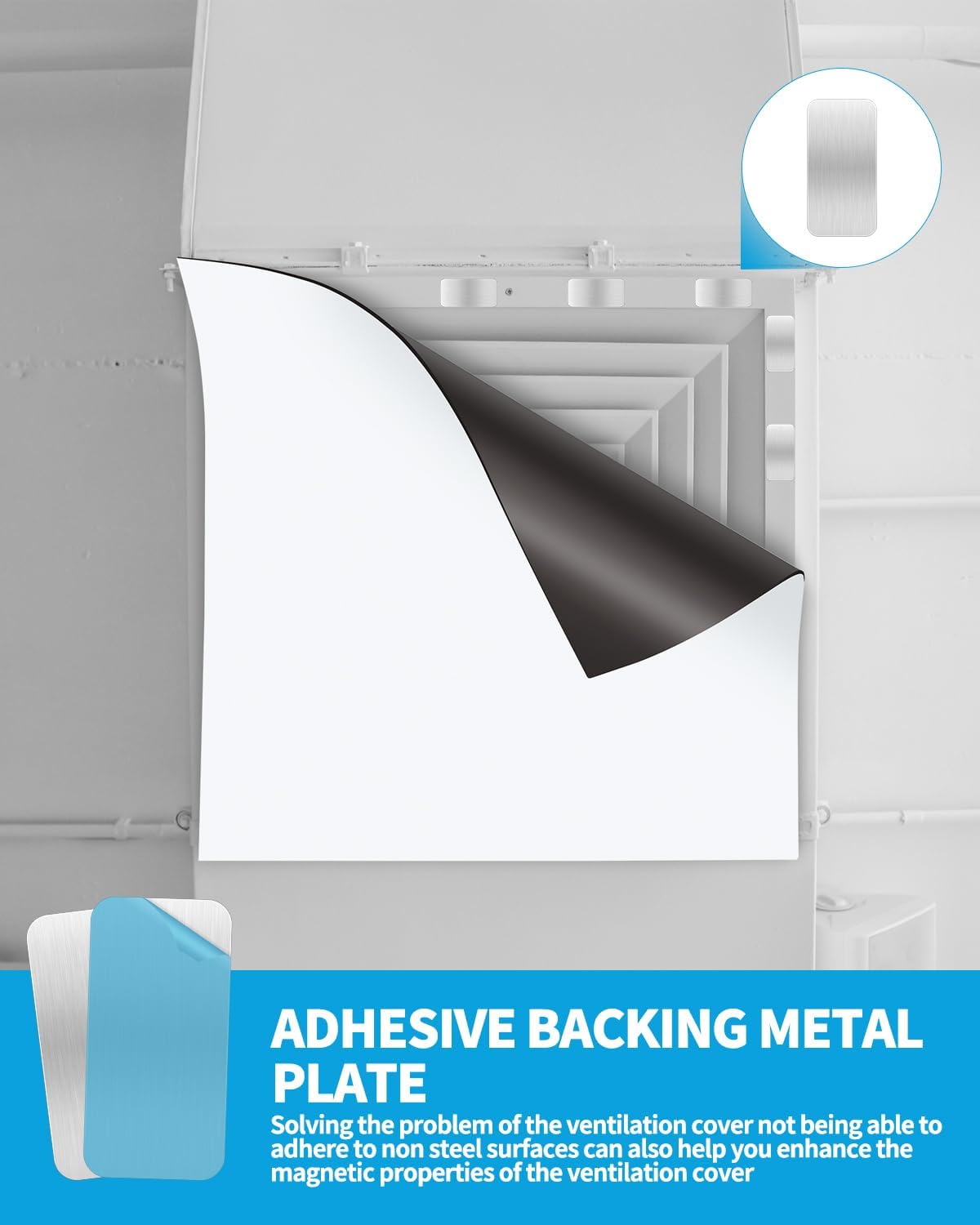 Aecsze 50 Pack 25 25 0.02" Metal Plate for Phone Magnet - Round & Rectangular Metal Plate, Thin Magnetic Plate