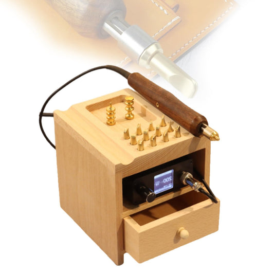 Effective Results,Digital Craft Tool/Skiving Machine/Electric Leather Edge Creaser with 14 Heads for Sealing and Grooving When Creating Fine Hide Material Items(One)