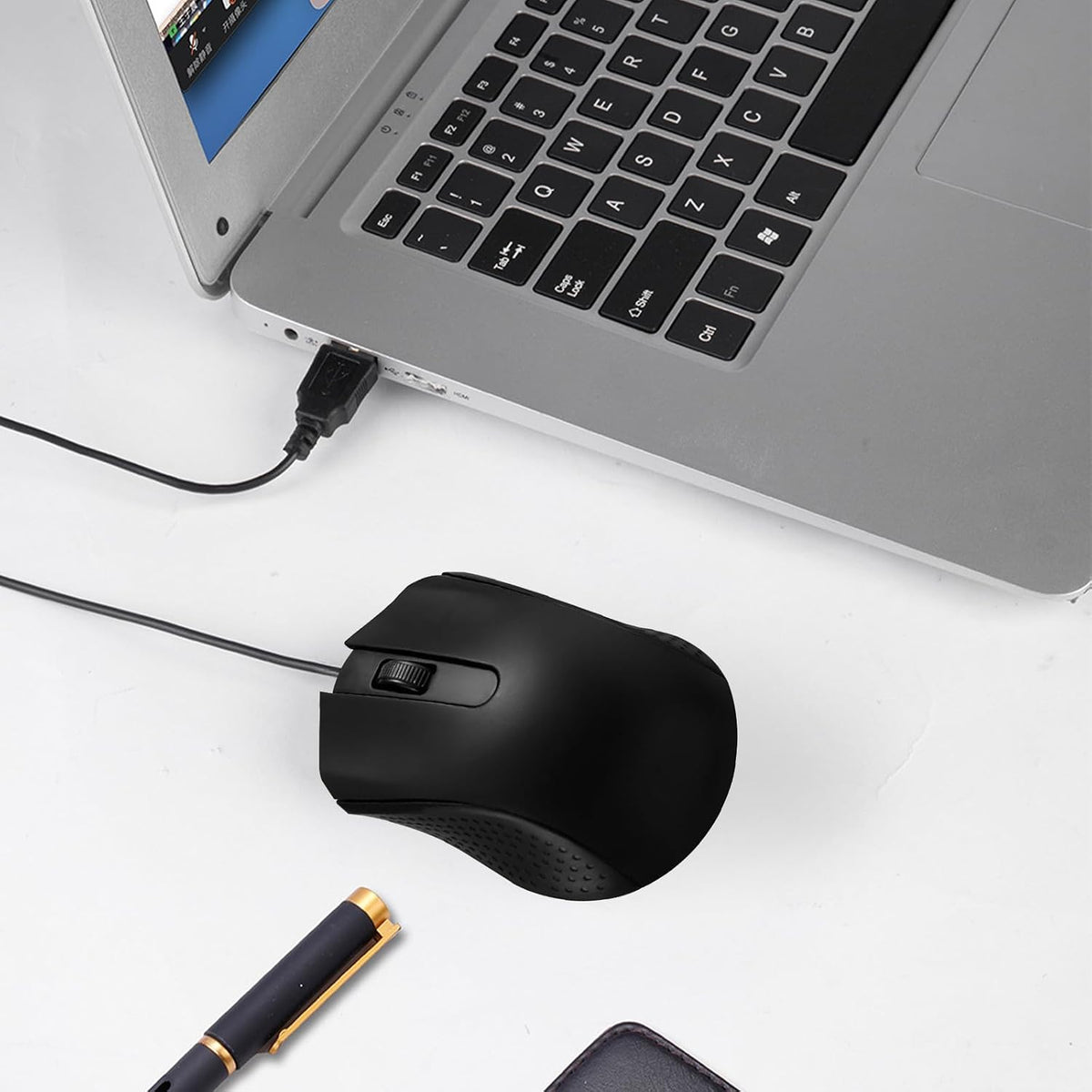 SUNYIWJIE 12 Pack (12) Wired Mouse Bulk Computer Mouse Wired with Ergonomic Design Computer Mice Plug and Play USB