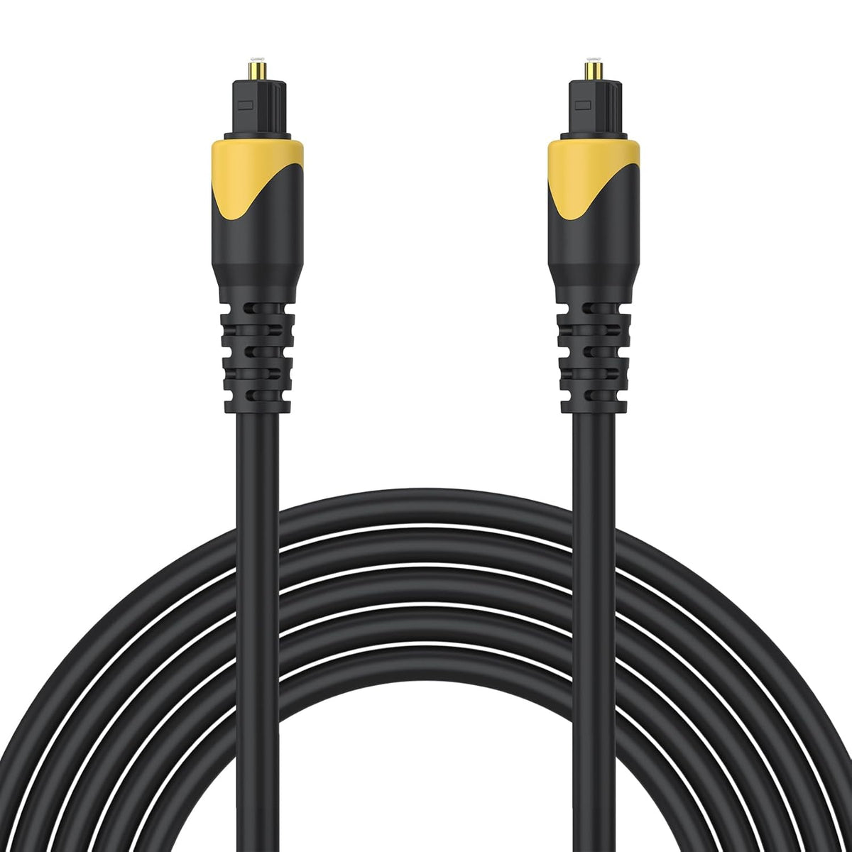 2M/6.6FT Amzpas Optical Cable, Gold-Plated Digital Toslink Cable, SPDIF Cord Extension, Plug Fiber Optic Cord