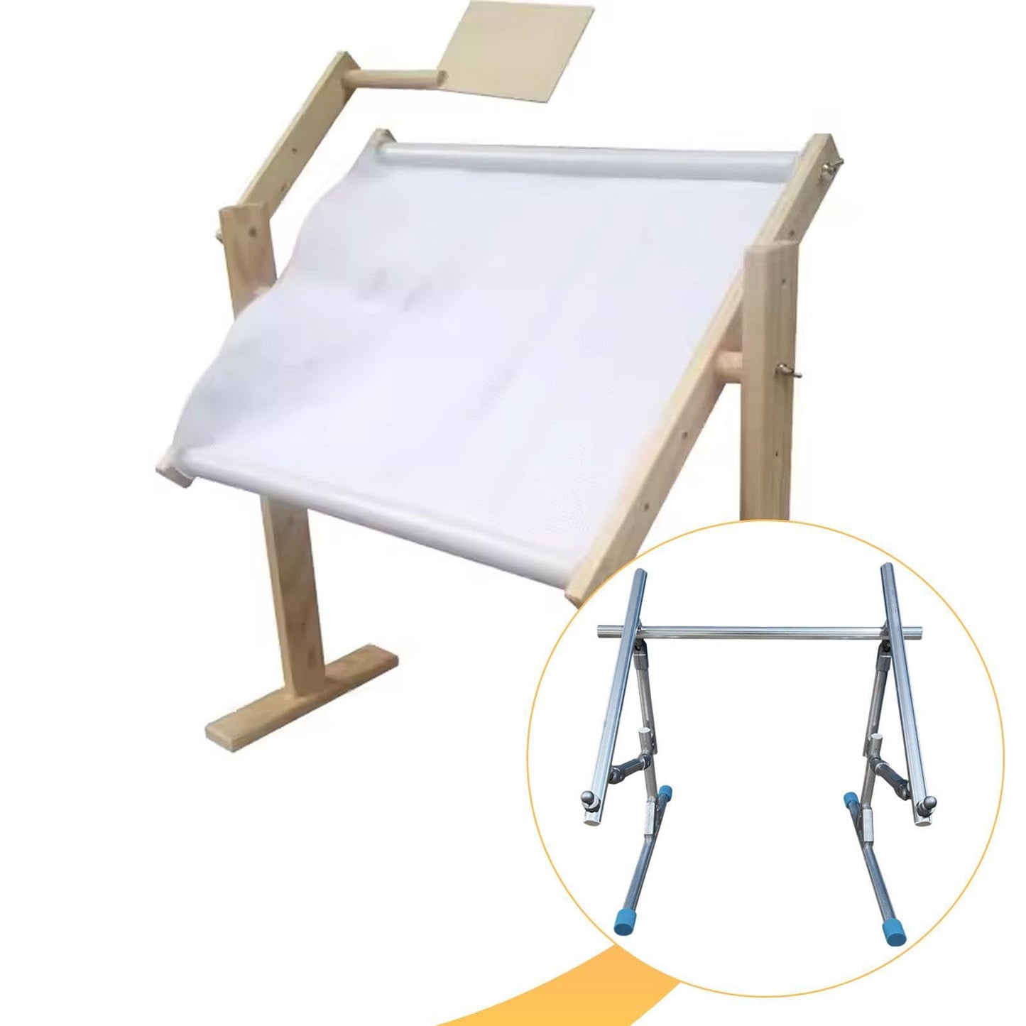 Wsymxuo Embroidery Stitch Stand, Aluminum Alloy, Sturdy, Practical Adjustable, Floor Standing, Embroidery Frame Stand, 1 Bar