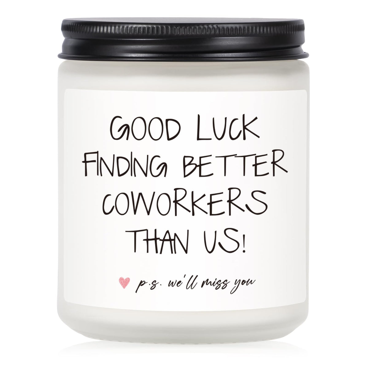 BAUBLEDAZZ Coworker Leaving Gifts for Women - Handmade Lavender Soy Wax Candle(7oz)- Funny Going Away, Goodbye, Farewell Gifts for Coworkers, Boss, Men, Women, Friend