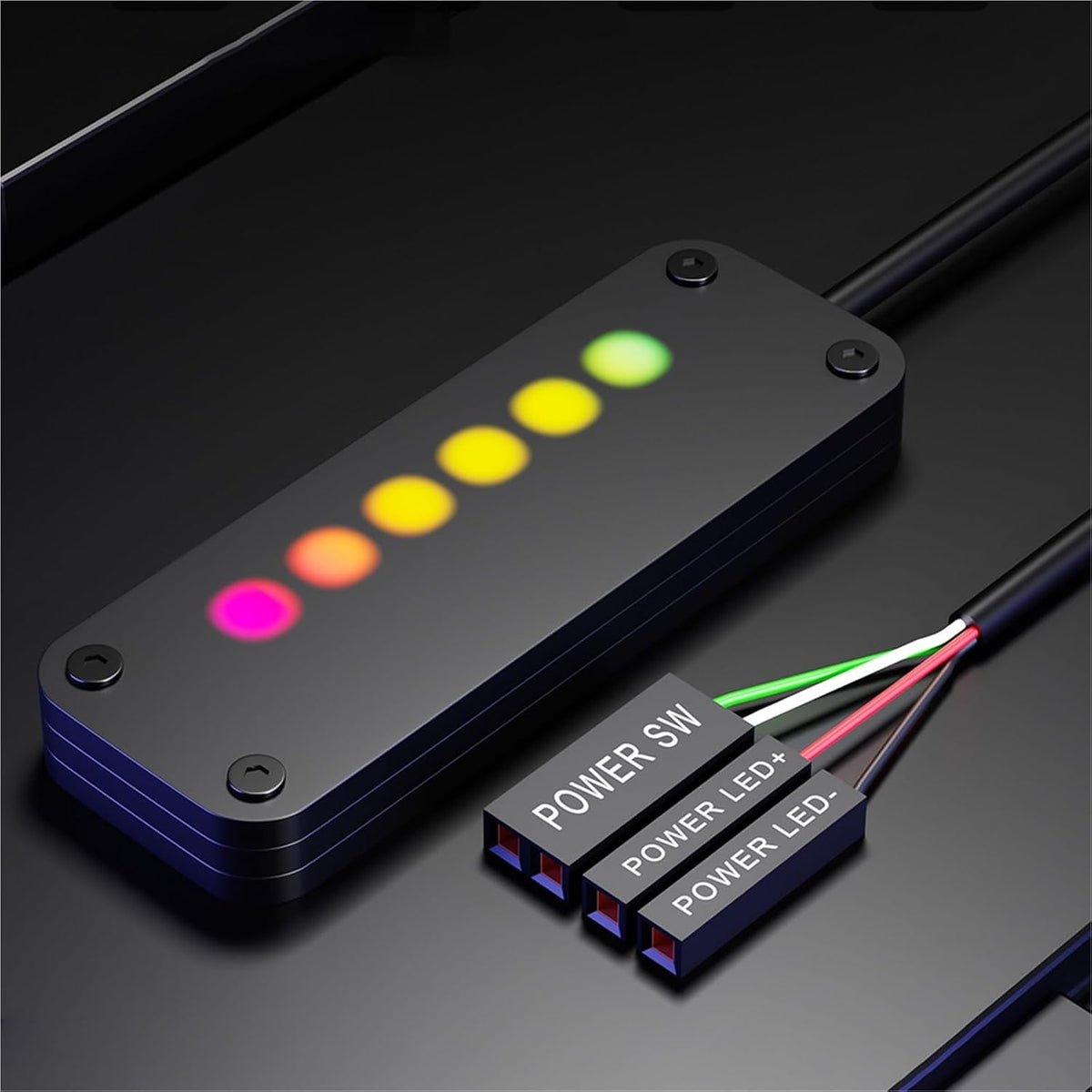 Y0S3QZ1 Case(4M) Power Button PC Switch Finger Slide ON/Off RGB Light Effect Motherboard External Switch Power SW