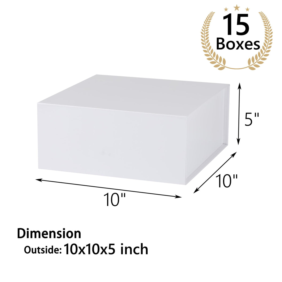 MUMUPACK 15 Pack Magnetic Gift Box With Lid 10x10x5,White Gift Boxes Bulk,Luxury Bridesmaid Proposal Box,Small Magnetic Closure Box Boxes For Presents,Wedding,Business