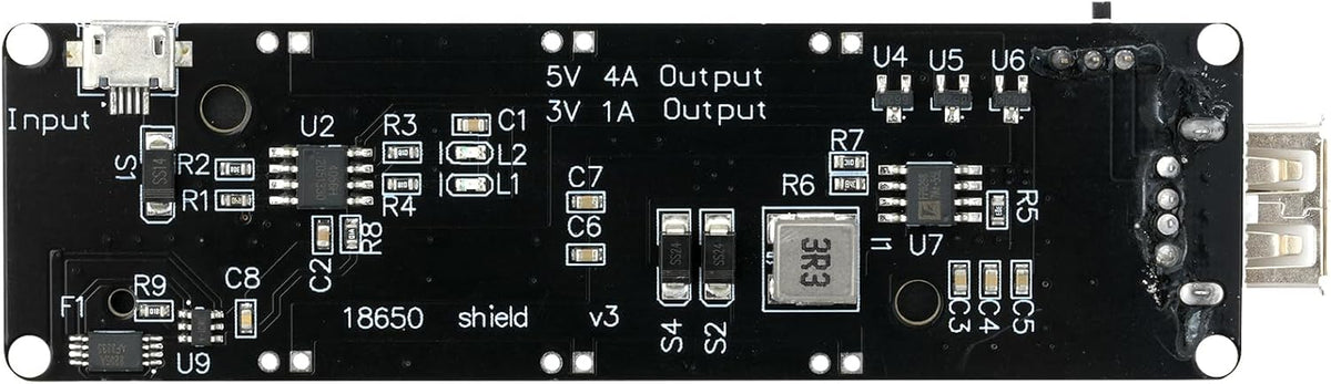 MTDELE 1Pcs V3 1 3V/1A 5V/2A 18650 Battery Holder Shield Holder Development Board USB Battery Charging Module