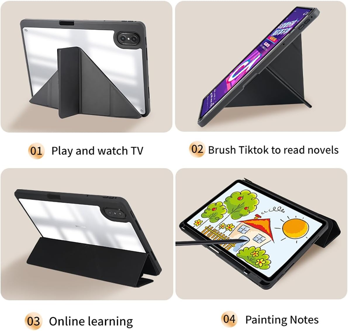 YEMENGHUA 11/10.95 Heavy Duty Protection Compatible With Huawei Matepad Smart Tablet Cover Case,Slim Protective Folio