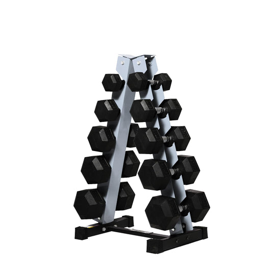 RitFit 250LB/300LB/350LB/550LB/650LB Rubber Hex Dumbbell Sets with Weights Rack, Multiple Color Choices Available, Great Gym Equipment for Home, Strength Training, Workouts