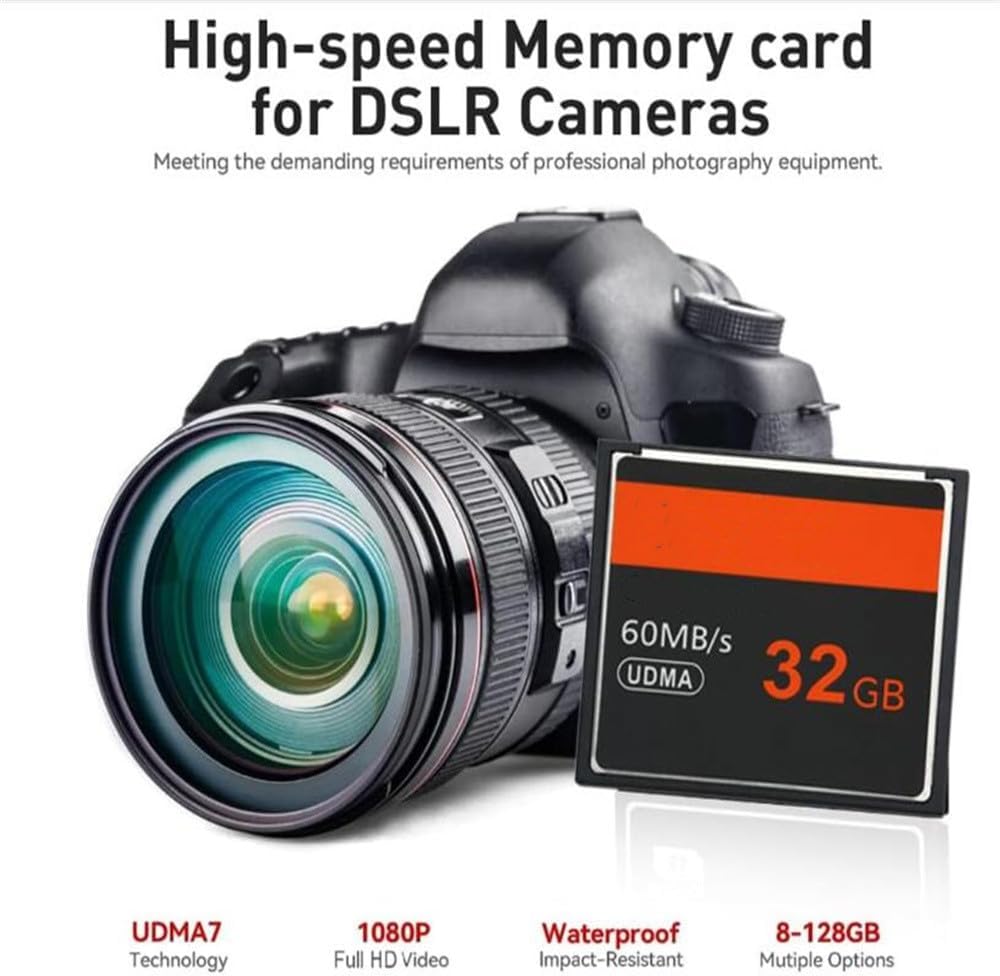 Bdiskky 32GB 60MB/s CF Memory Card High Speed Up to CF Camera Card