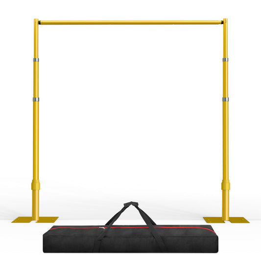 EMART Pipe and Drape Backdrop Stand Kit, 12ftx10ft Heavy Duty Adjustable Photo Background, Metal Frame with Flat Base for Wedding, Birthday Party, Banquet Decorations - Gold