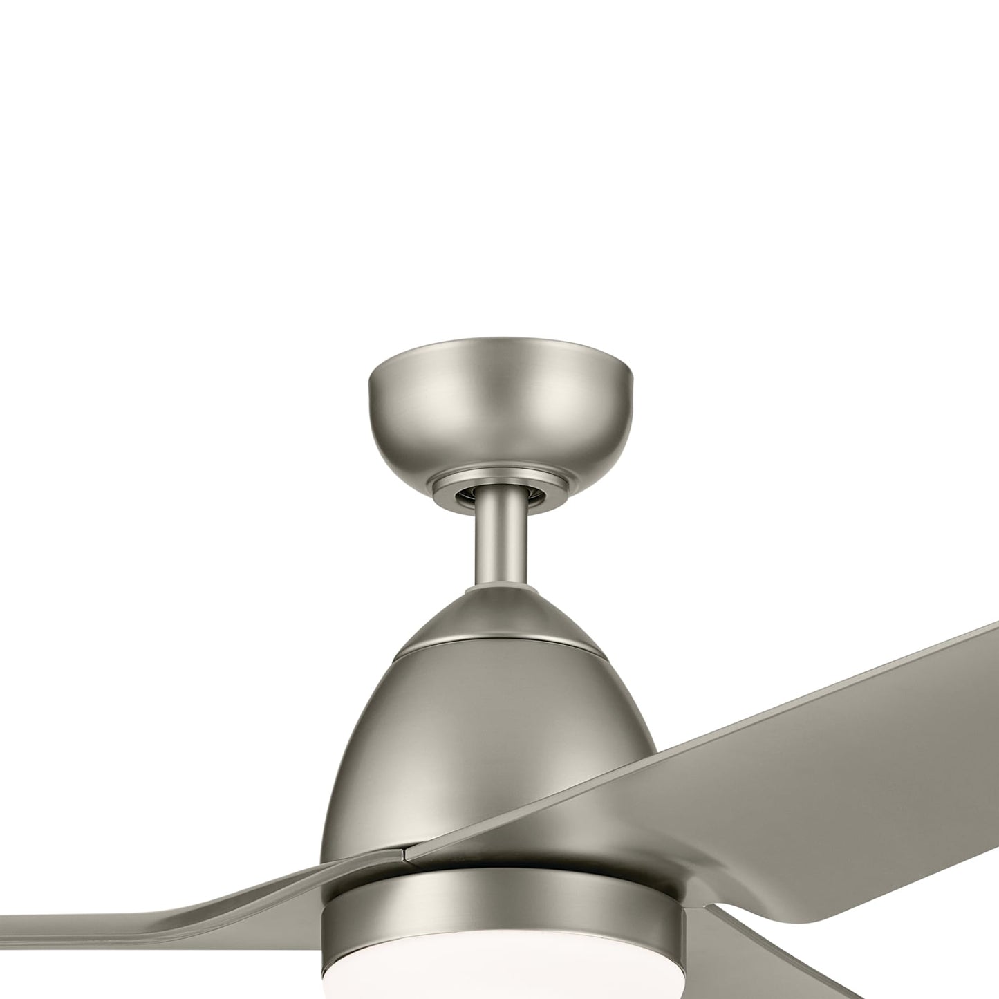 54 Inch Fit Ceiling Fan with CCT Selectable Light Module, 3 Blade Modern Fan, Satin Etched Cased Opal Glass in Brushed Nickel with Silver Blades (54" W x 13.25 H), 310254NI