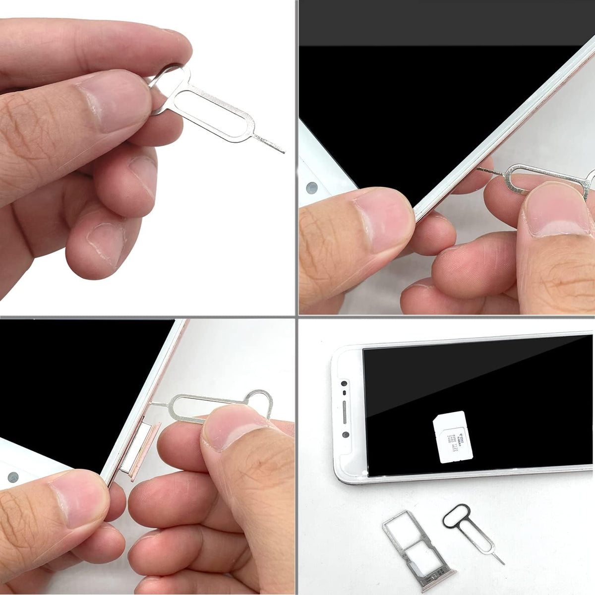 AYWFEY 7Pcs (7Styles) SIM Card Removal Openning Tool Tray Eject Pins Needle Opener Ejector Compatible with All iPhone