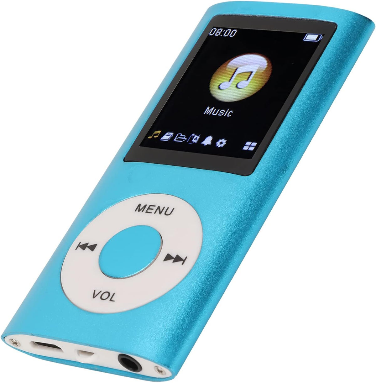 Sorandy MP3 1.8in 64GB, Player, Player with LCD Screen Mini USB Port, Slim Classic Digital Voice Recorder with FM