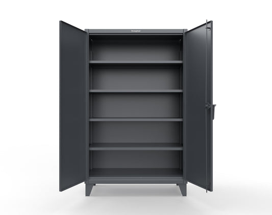 Strong Hold, 48" W x 24" D x 78" H, Industrial Cabinet, Heavy-Duty, Welded and Assembled, 12-Gauge Steel, Dark Gray, 4 Adjustable Shelves with 1,200 lbs. Capacity Each - Made in The USA, 46-244