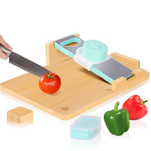 Easy-to-Use Adaptive One Handed Cutting Board,Handicap Kitchen Tools with Bread Stops & Steel Spikes,Easy to Clean-for Amputees,Stroke Victims,Elderly