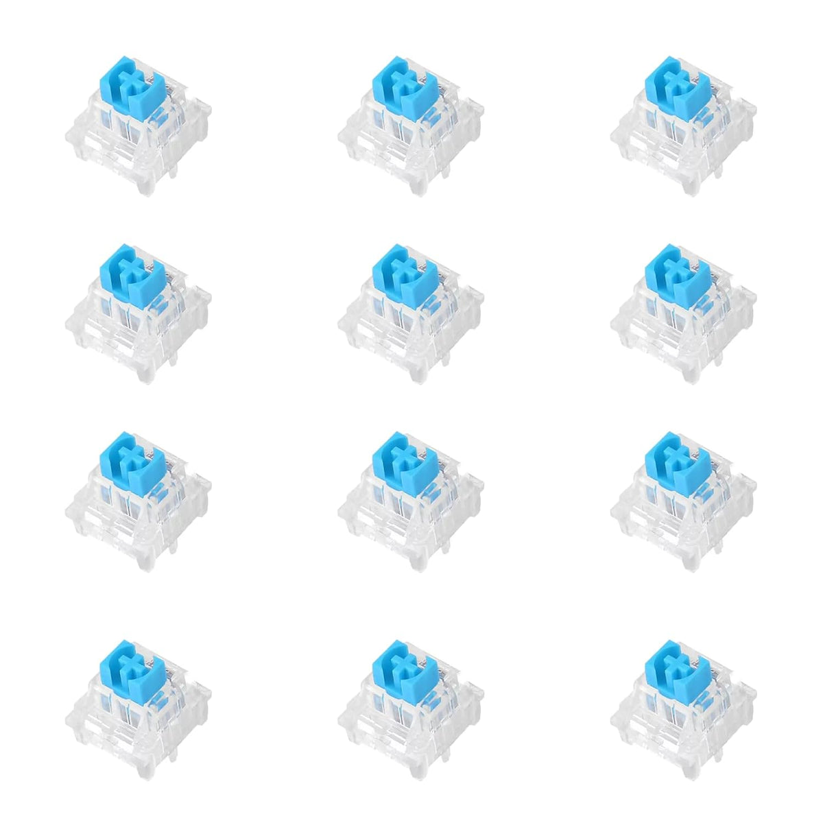 Dmopipp 12PCS 3 Keyboard Switches, Blue Keyboard Clicker Replacement PIN Mechanical Keyboard Switch Clicky Accurate