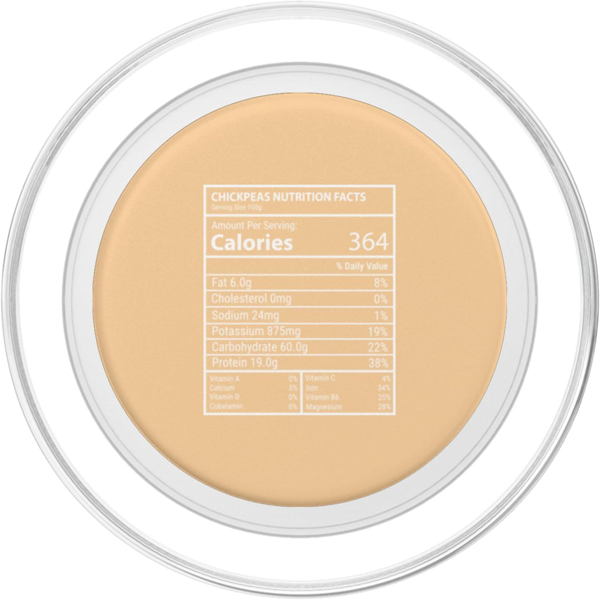 Chickpeas Nutrition Data Graphic Collective Chickpeas Nutrition Facts Macro Label Design PopSockets PopGrip for MagSafe
