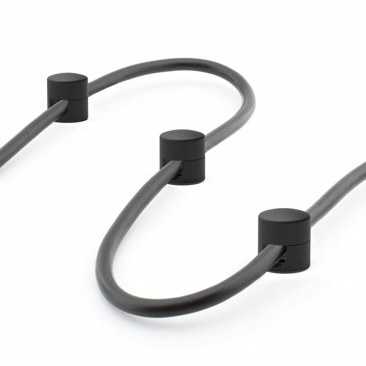 ICONIT Cable Anchors for Desk Organization Black | Premium Aluminum Cord Organizers | Charger + Cable Management Clips for Home & Office | Stylish, Sturdy, & Functional | (3 Pack)