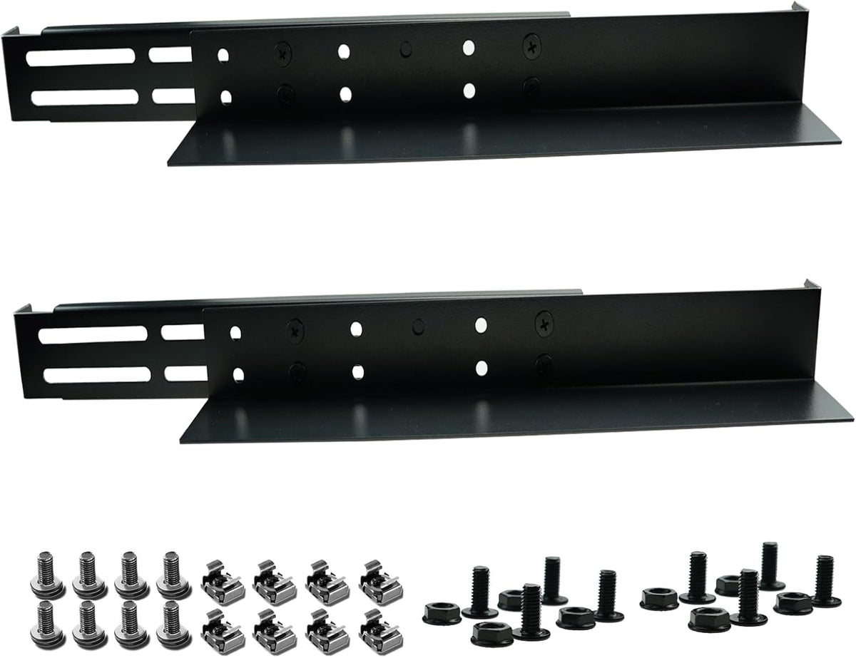 Suprwin 1U 4-Post 17"-27.9" Depth,110 Lbs Server Rack Rails, Universal Rack Mount Rails Fit for Dell Compaq Hp IBM APC