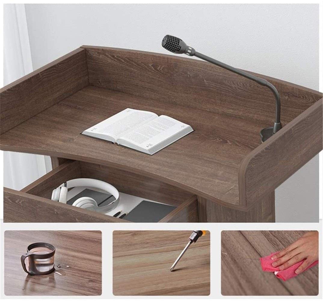 CAMBOS Lectern Podium Stand, Lectern Podium Stand,Podium Speaking Ceremonial Lectern Desk Simple Modern Welcome Shopping Guide Reception Customer Desk Host Stage Presentation Lectern