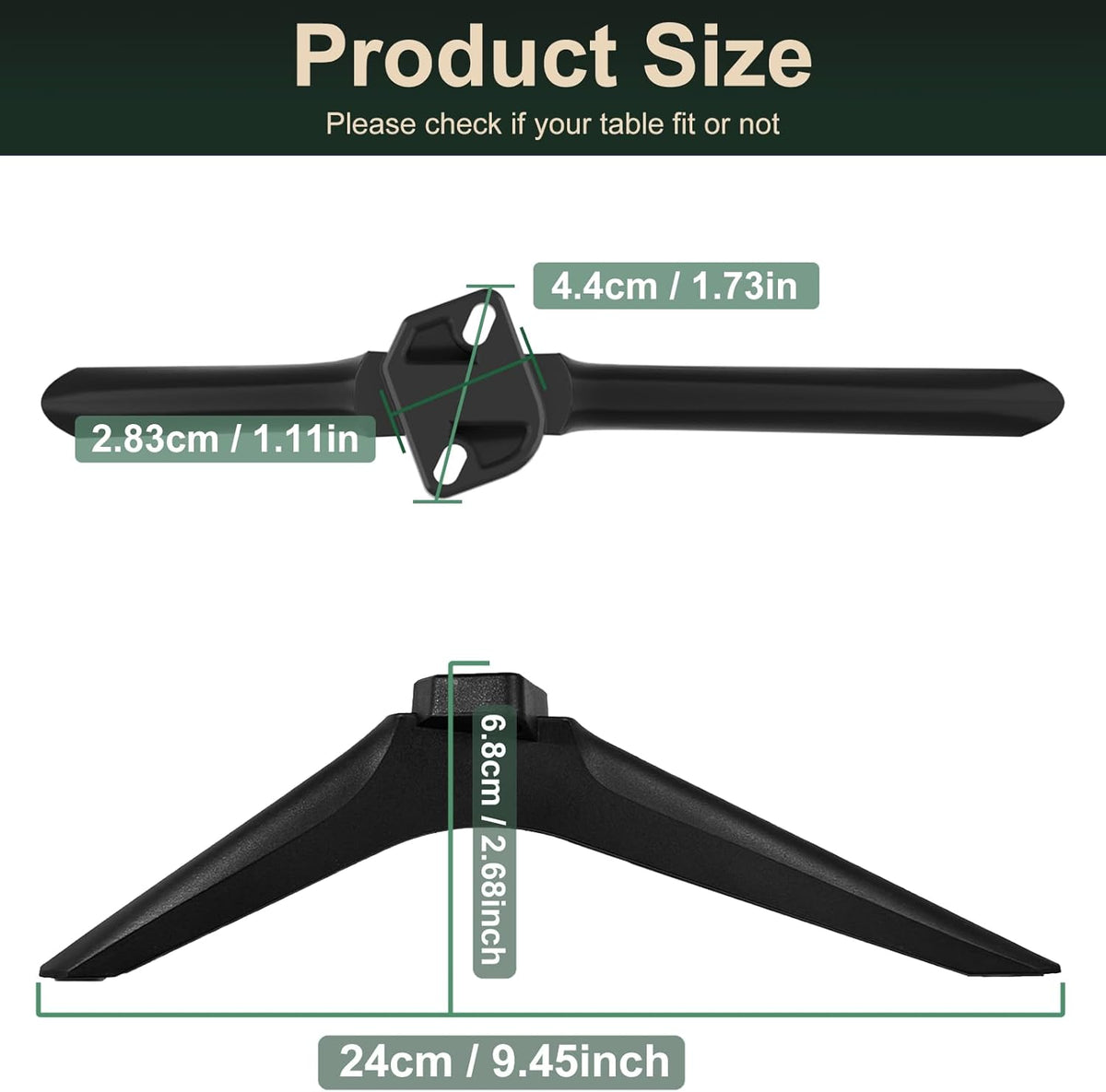 Dinghosen TV Stand for Hisense TV Stand Legs, Check Fit, for Specific TV Bottom Ports. Fits Select Hisense Models.