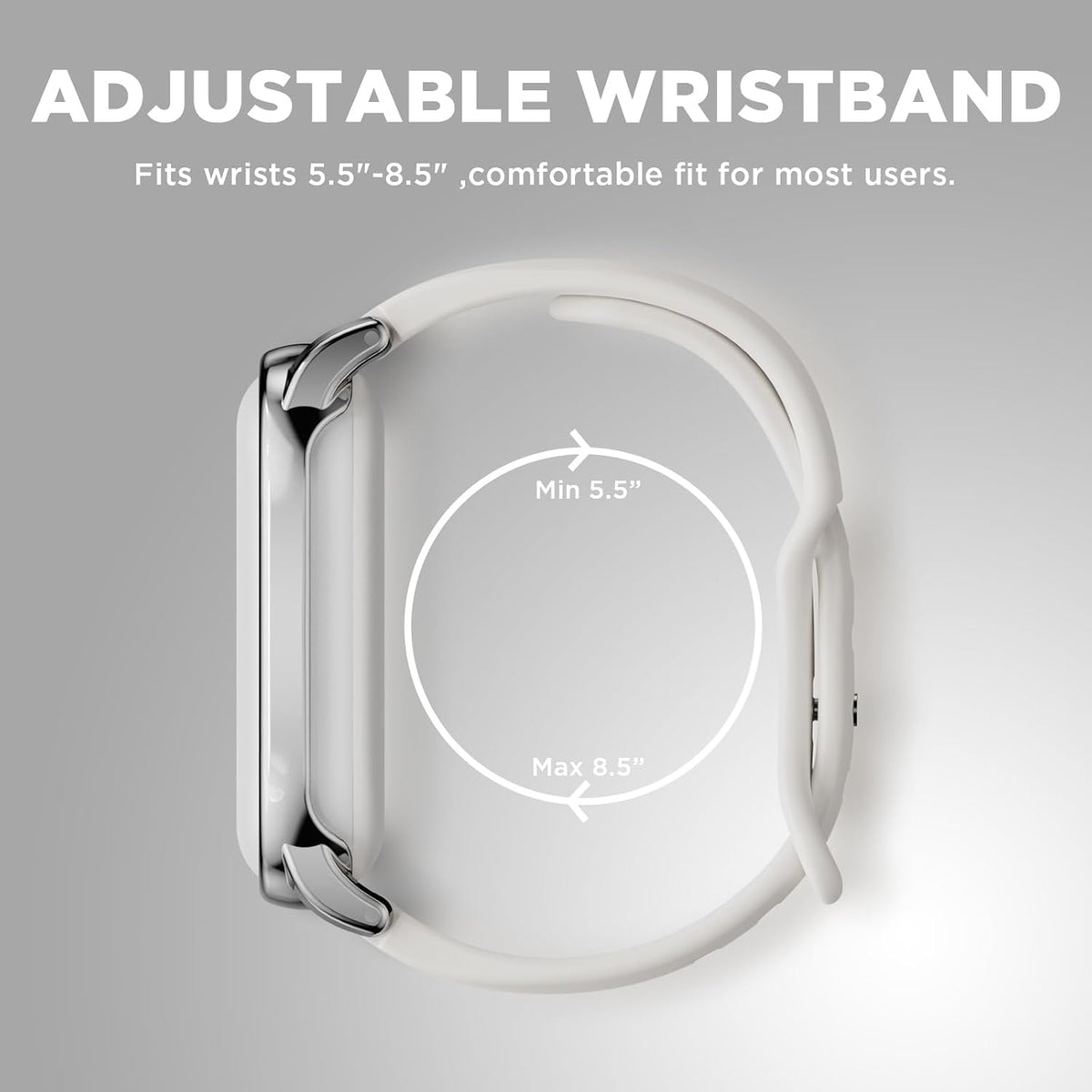 Wacanc (2025) Silicone Wristband Compatible with Plaud NotePin Voice Recorder,PC Case with Adjustable Wearable Strap