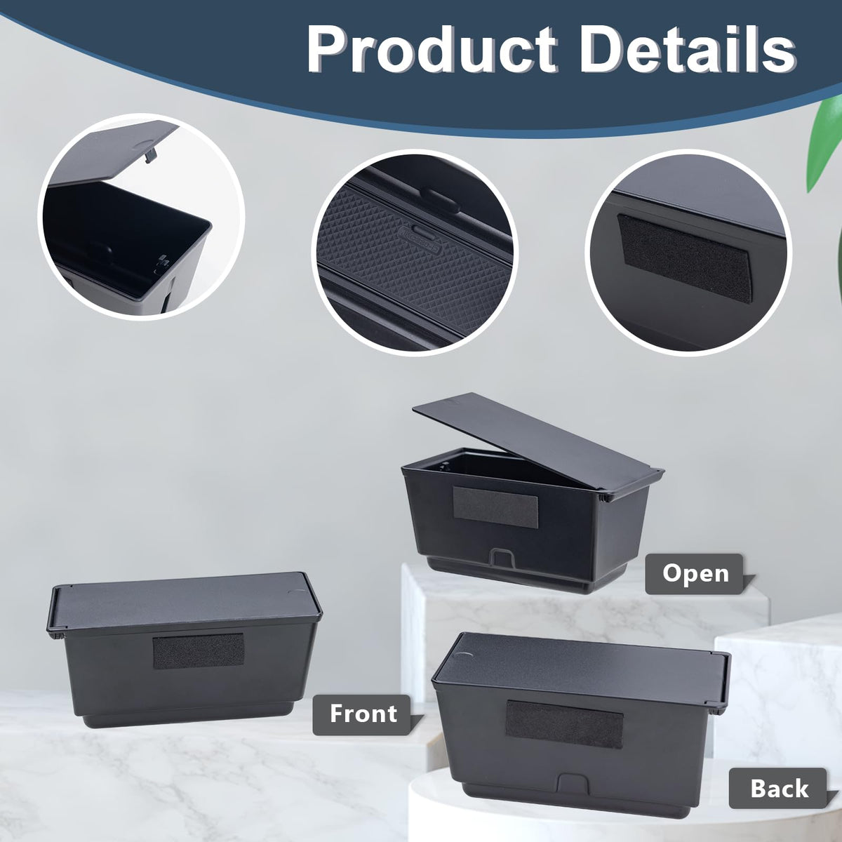 TOPINSTALL Console Hidden Storage Box Compatible with 2022-2026 Ford Maverick Accessories, Flip-Top Design Truck Organizer | One-Touch Open | Anti-Slip Mat | Secret Compartment | Premium ABS Plastic