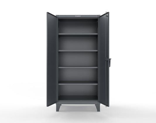 Strong Hold, 36" W x 24" D x 78" H, Industrial Cabinet, Heavy-Duty, Welded and Assembled, 12-Gauge Steel, Dark Gray, 4 Adjustable Shelves with 1,900 lbs. Capacity - USA, 36-244