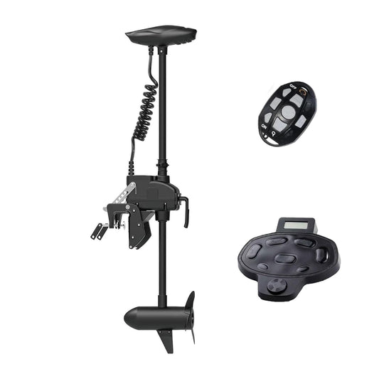 AQUOS Haswing CaymanT Transom Trolling Motor with Wireless Remote & Wireless Foot Control- 55 Lb. Thrust, 39 in. Shaft, Saltwater & Freshwater