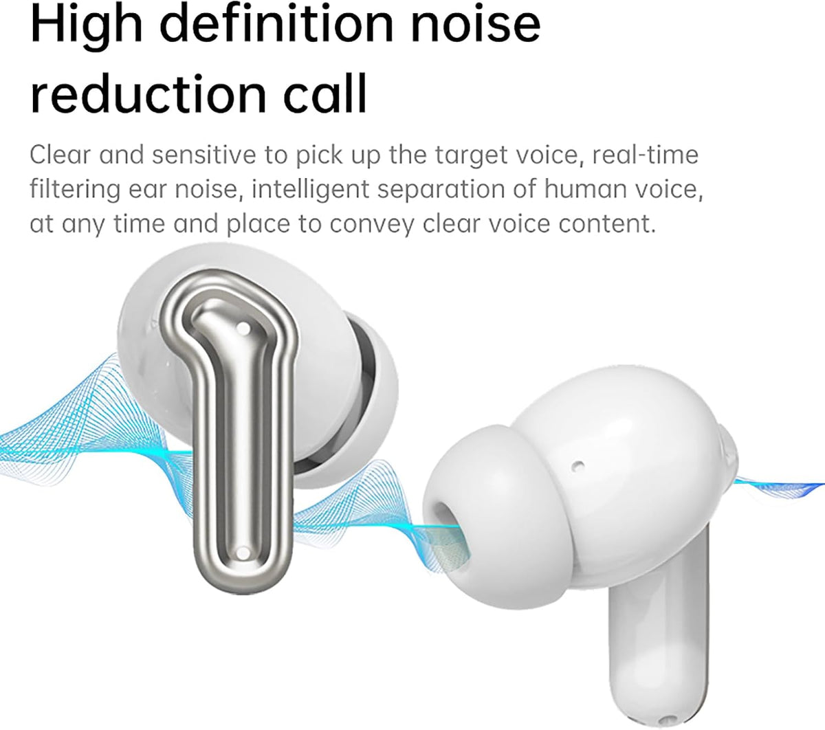 SRICH 30H IPX7 Wireless Bluetooth Earbuds, Playtime HiFi Stereo, Waterproof with Noise Cancelling Mic, Lightweight