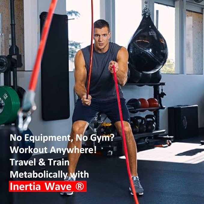 Gronk Fitness Inertia Wave Edition | Dynamic Rubber Battle Ropes Alternative for Home and Gym | Maximize Calorie Burn | Revolutionary Fitness Equipment for Abs and Full Body Workout