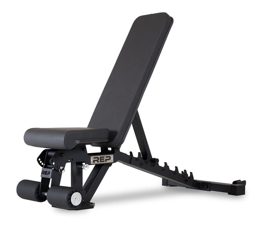 REP Foldable Incline Decline Bench, Metallic Black