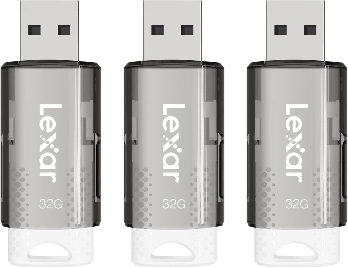 Lexar S60 2.0 32GB, Pack 3 LJDS60-32GB3NNU JumpDrive USB Flash Drives, Black, Of Flash Drives