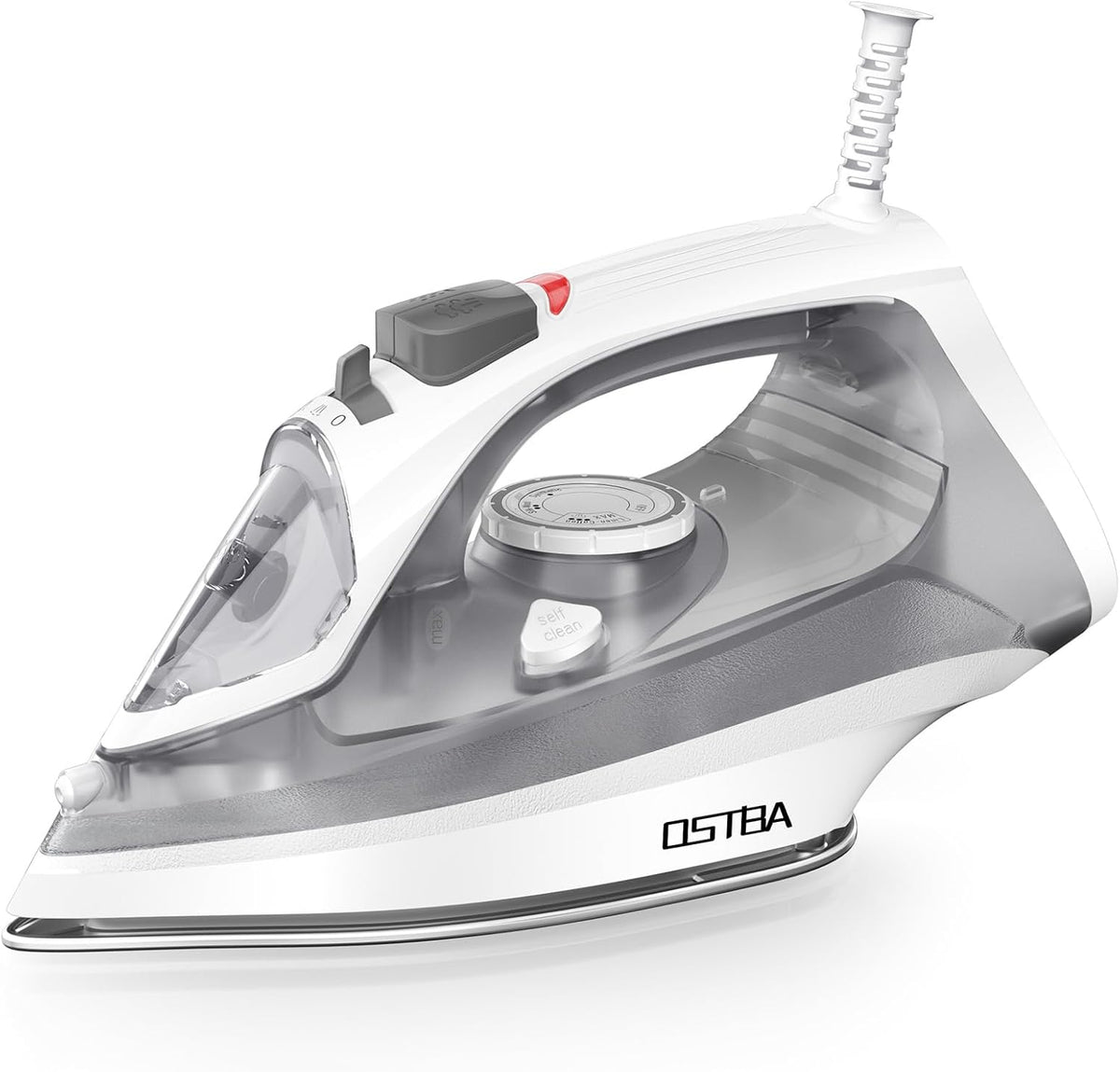 OSTBA 1600W Steam Iron - Rapid Heating, Nonstick Soleplate, Self-Cleaning, 300ml Water Tank