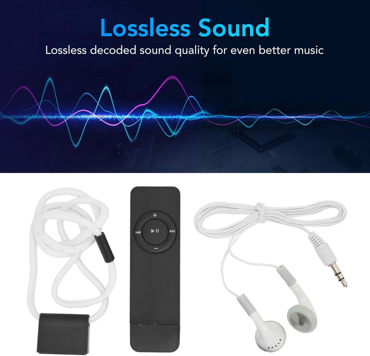 XUMIUZIY MP3 MP3 64GB, USB Player, USB Stick Music Player, HiFi Lossless Sound, Expandable UP to Mini & Portable