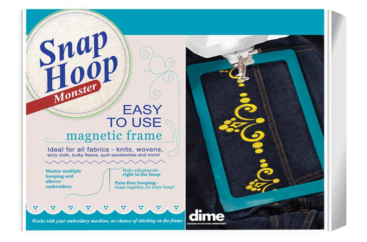 Snap Hoop Monster for Baby Lock/Brother (7" x 12") Magnetic Embroidery Hoop for Machine Embroidery