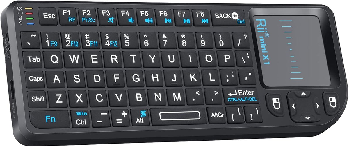 Beastron 2.4G PS3. X1-Black Rii Mini Wireless Keyboard with Touchpad Mouse,Lightweight Portable Controller with USB