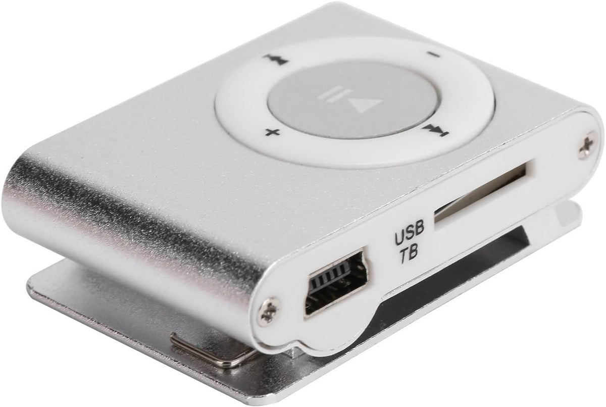 SUNGOOYUE MP3 Set, 2pcs MP3 Music Player Portable Aluminum Alloy Digital Music Media Player Mini Back Clip Player