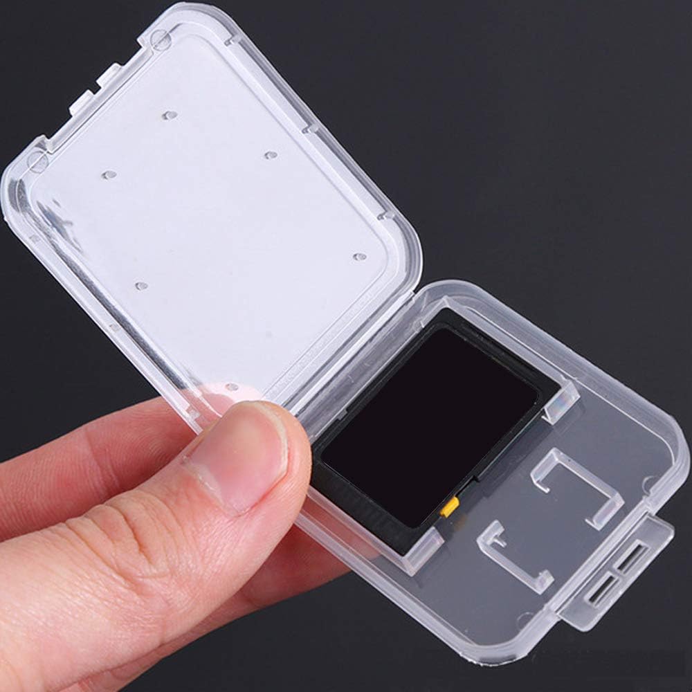 SteelFever (20 Clear Plastic Memory Card Case Compatible with SD SDHC SDXC Micro SD T-Flash Card PCS)