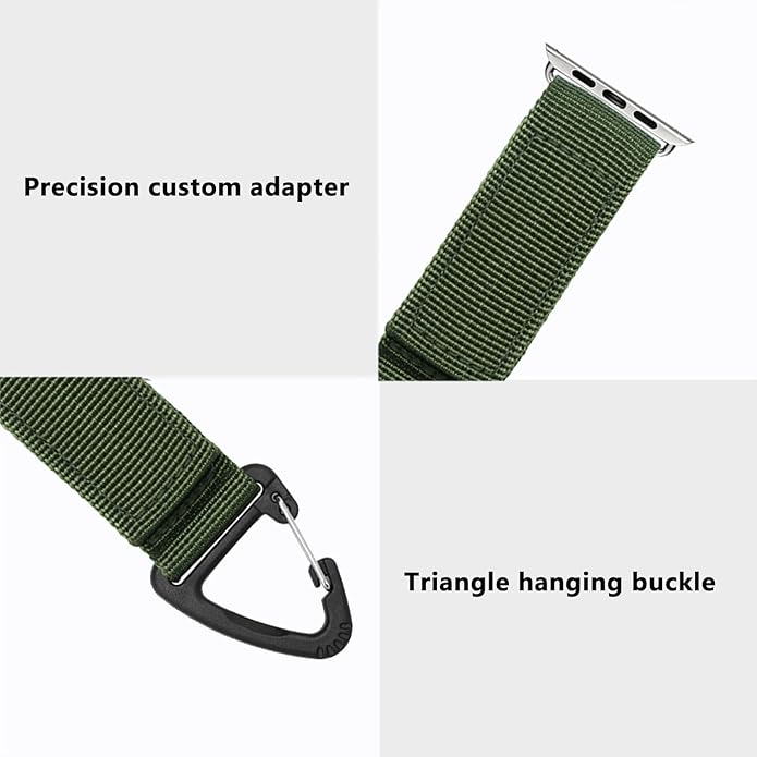 Tactical Duty Belt Keychain Compatible with Apple Watch 38mm 40mm 41mm 42mm 44mm 45mm 46mm 49mm, Watch Fob Military Braided Strap for iWatch Series 10 9 8 7 6 5 4 3 2 1, Ultra 2/Ultra/SE
