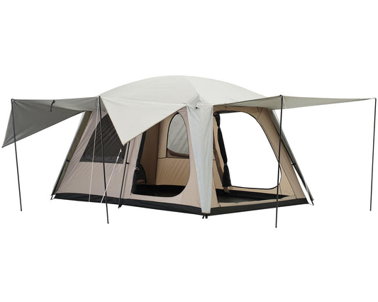 Vidalido 4-6 Person Camping Tent with 3 Door 2 Room Large Family Cabin Tents, Double Layer Waterproof Portable Glamping Tent, Big Tents for Outdoor Camping Hiking and Backpacking