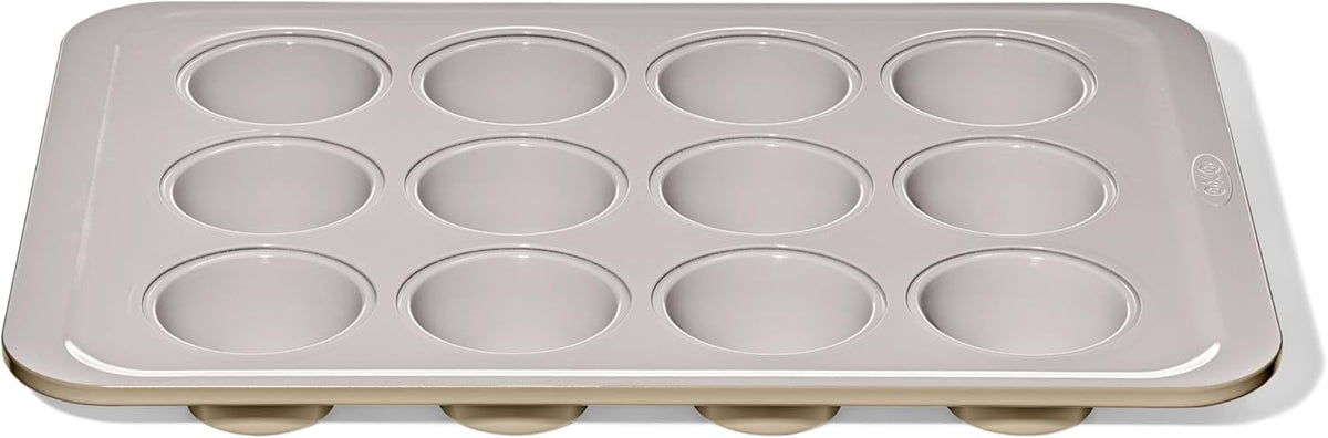 OXO Good Grips 12-Cup Muffin Pan - Non-Stick Pro Ceramic Coated Bakeware for Perfect Biscuits