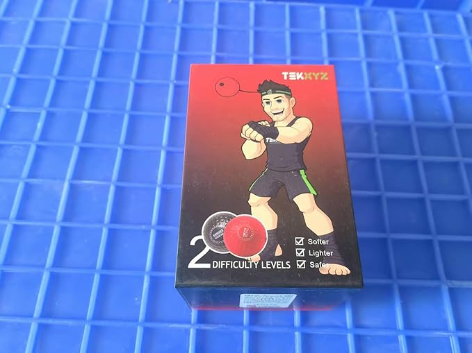 TEKXYZ Boxing Reflex Ball, 2 Difficulty Levels Boxing Ball with Headband, Perfect for Reaction, Agility, Punching Speed, Fight Skill and Hand Eye Coordination Training