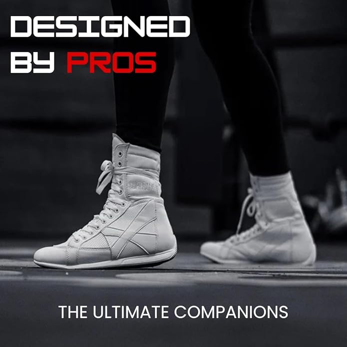 Superare Boxing Shoes – MMA Kick Boxing Pro Fighting Boots and Training Workout Shoes for Men and Women