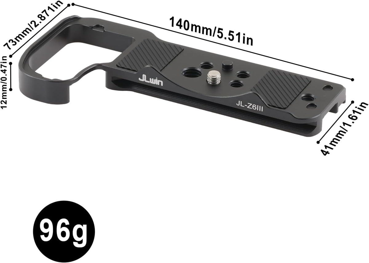 FocusFoto Z6 Z6III Quick Release Baseplate QR Plate Mount for Nikon III, Mirrorless Camera, Compatible with Arca-Swiss