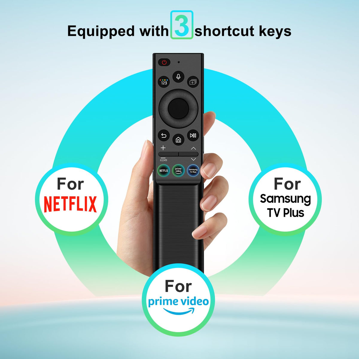 BN59-01357A BN59-01357F Solar TV Remote Replacement for Samsung Smart TV Remote Control with Voice and Rechargeable Solar,The Frame Neo QLED 4K/8K UHD Smart TVs