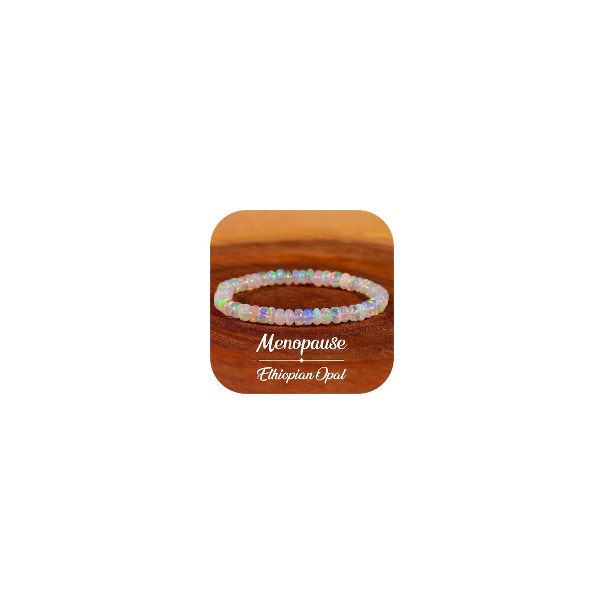 Embtrem Opal Menopause Bracelet for Women Natural Healing Crystal Bracelet for Anxiety Relief & Stress Reduction Health-Focused Gemstone Jewelry for Emotional Balance